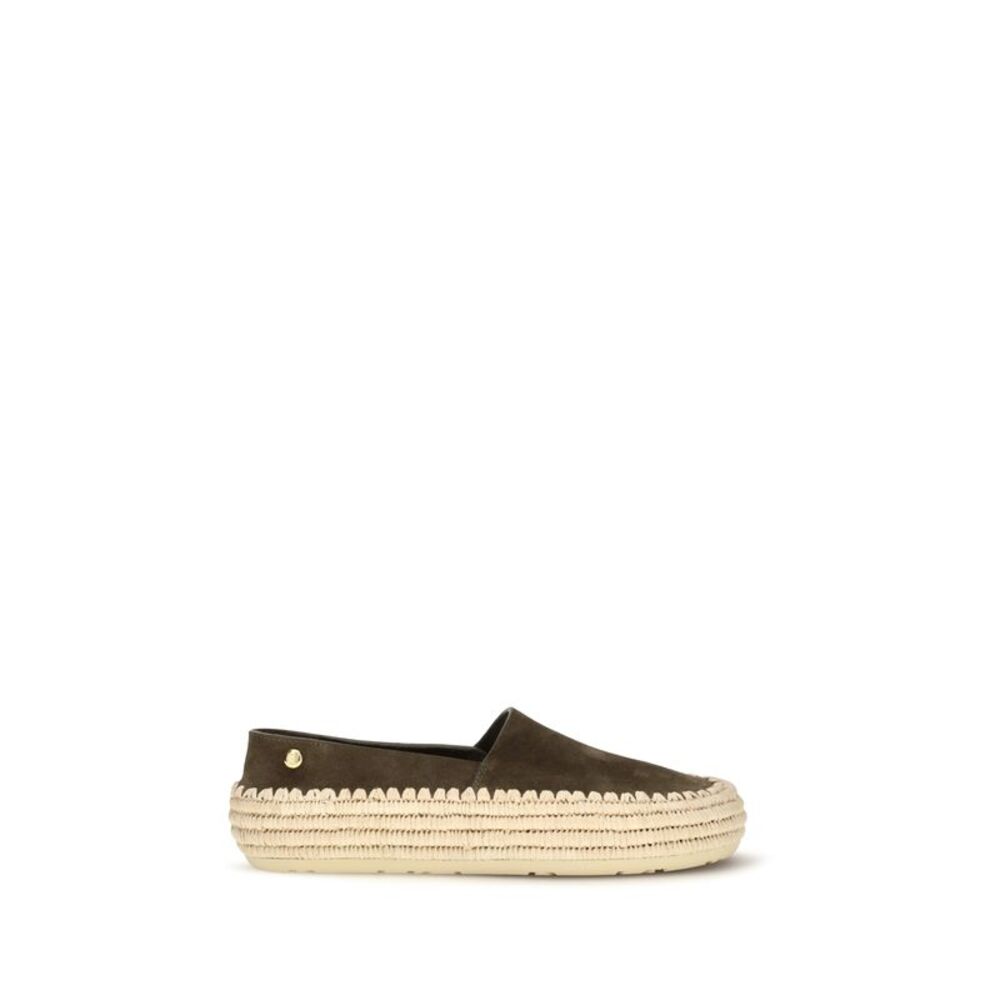 Loewe Women Rio Suede And Raffia Espadrillas